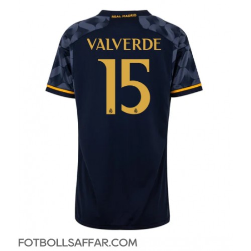 Real Madrid Federico Valverde #15 Bortatröja Dam 2023-24 Kortärmad